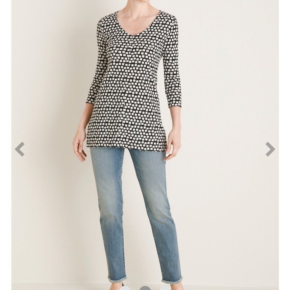 Pima cotton Chico’s shirt (Chico Size 0) - Picture 2 of 6